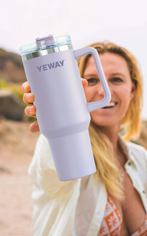 Easy clean insulated tumbler with durable stainless steel structure for retail drinkware collections